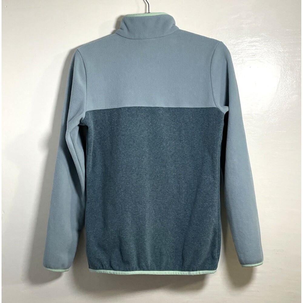 Columbia Mountain Side Pullover Fleece Women's Size XS Snap Blue & Green - Picture 3 of 9